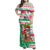 Hawaii Christmas Family Matching Off Shoulder Maxi Dress and Hawaiian Shirt Santa Claus Surf Mele Kalikimaka LT05 Mom's Dress Red - Polynesian Pride