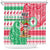 Hawaii Christmas Shower Curtain Santa Claus Surf Mele Kalikimaka LT05 Red - Polynesian Pride