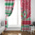 Hawaii Christmas Window Curtain Santa Claus Surf Mele Kalikimaka LT05 - Polynesian Pride