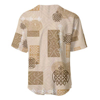 Vintage Lapita Baseball Jersey Iconic Double Face Pattern Beige LT05 - Polynesian Pride