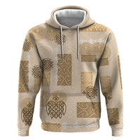 Vintage Lapita Hoodie Iconic Double Face Pattern Beige LT05 Pullover Hoodie Beige - Polynesian Pride