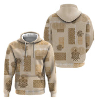Vintage Lapita Hoodie Iconic Double Face Pattern Beige LT05 - Polynesian Pride