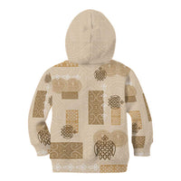 Vintage Lapita Kid Hoodie Iconic Double Face Pattern Beige LT05 - Polynesian Pride