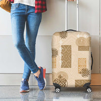 Vintage Lapita Luggage Cover Iconic Double Face Pattern Beige LT05 - Polynesian Pride