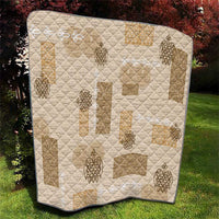 Vintage Lapita Quilt Iconic Double Face Pattern Beige LT05 - Polynesian Pride