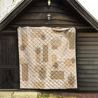 Vintage Lapita Quilt Iconic Double Face Pattern Beige LT05 - Polynesian Pride