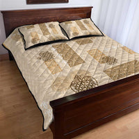 Vintage Lapita Quilt Bed Set Iconic Double Face Pattern Beige LT05 - Polynesian Pride