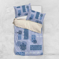 Vintage Lapita Bedding Set Iconic Double Face Pattern Blue LT05 US Twin 172cm x 218cm Blue - Polynesian Pride
