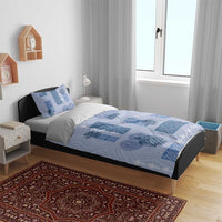 Vintage Lapita Bedding Set Iconic Double Face Pattern Blue LT05 - Polynesian Pride