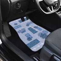 Vintage Lapita Car Mats Iconic Double Face Pattern Blue LT05 - Polynesian Pride