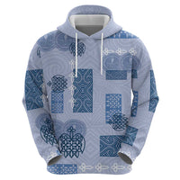 Vintage Lapita Hoodie Iconic Double Face Pattern Blue LT05 - Polynesian Pride