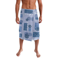 Vintage Lapita Lavalava Iconic Double Face Pattern Blue LT05 Blue - Polynesian Pride