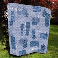 Vintage Lapita Quilt Iconic Double Face Pattern Blue LT05 - Polynesian Pride