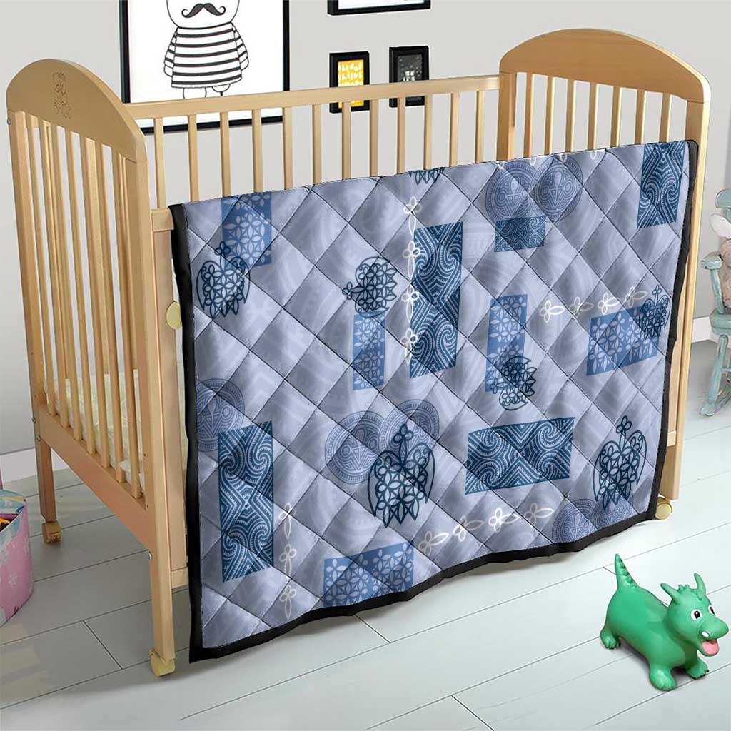 Vintage Lapita Quilt Iconic Double Face Pattern Blue LT05 - Polynesian Pride