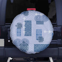 Vintage Lapita Spare Tire Cover Iconic Double Face Pattern Blue LT05 No hole Blue - Polynesian Pride