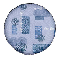 Vintage Lapita Spare Tire Cover Iconic Double Face Pattern Blue LT05 - Polynesian Pride