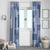 Vintage Lapita Window Curtain Iconic Double Face Pattern Blue