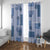 Vintage Lapita Window Curtain Iconic Double Face Pattern Blue