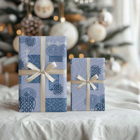 Vintage Lapita Wrapping Paper Iconic Double Face Pattern Blue LT05 - Polynesian Pride