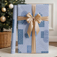 Vintage Lapita Wrapping Paper Iconic Double Face Pattern Blue LT05 - Polynesian Pride