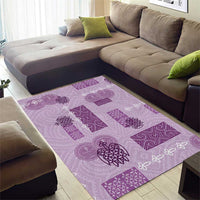 Vintage Lapita Area Rug Iconic Double Face Pattern Violet LT05 - Polynesian Pride