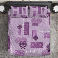 Vintage Lapita Bedding Set Iconic Double Face Pattern Violet LT05 Violet - Polynesian Pride