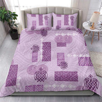 Vintage Lapita Bedding Set Iconic Double Face Pattern Violet LT05 - Polynesian Pride