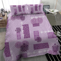 Vintage Lapita Bedding Set Iconic Double Face Pattern Violet LT05 - Polynesian Pride