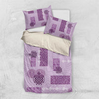 Vintage Lapita Bedding Set Iconic Double Face Pattern Violet LT05 US Twin 172cm x 218cm Violet - Polynesian Pride