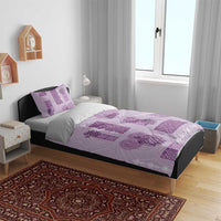 Vintage Lapita Bedding Set Iconic Double Face Pattern Violet LT05 - Polynesian Pride