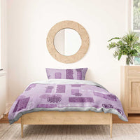 Vintage Lapita Bedding Set Iconic Double Face Pattern Violet LT05 - Polynesian Pride