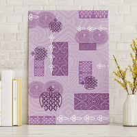 Vintage Lapita Canvas Wall Art Iconic Double Face Pattern Violet LT05 Without Frame Violet - Polynesian Pride