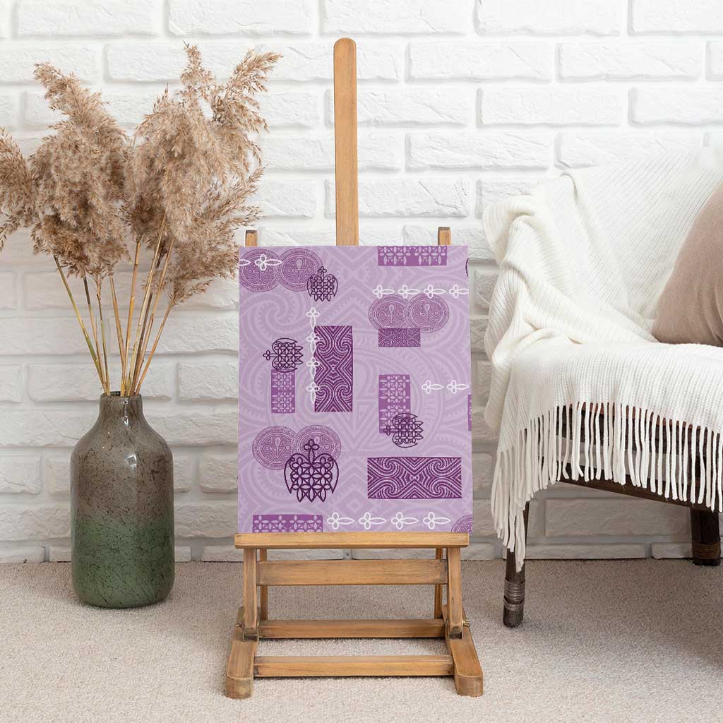 Vintage Lapita Canvas Wall Art Iconic Double Face Pattern Violet LT05 - Polynesian Pride