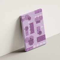 Vintage Lapita Canvas Wall Art Iconic Double Face Pattern Violet LT05 - Polynesian Pride