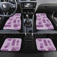Vintage Lapita Car Mats Iconic Double Face Pattern Violet LT05 Set 4pcs Violet - Polynesian Pride