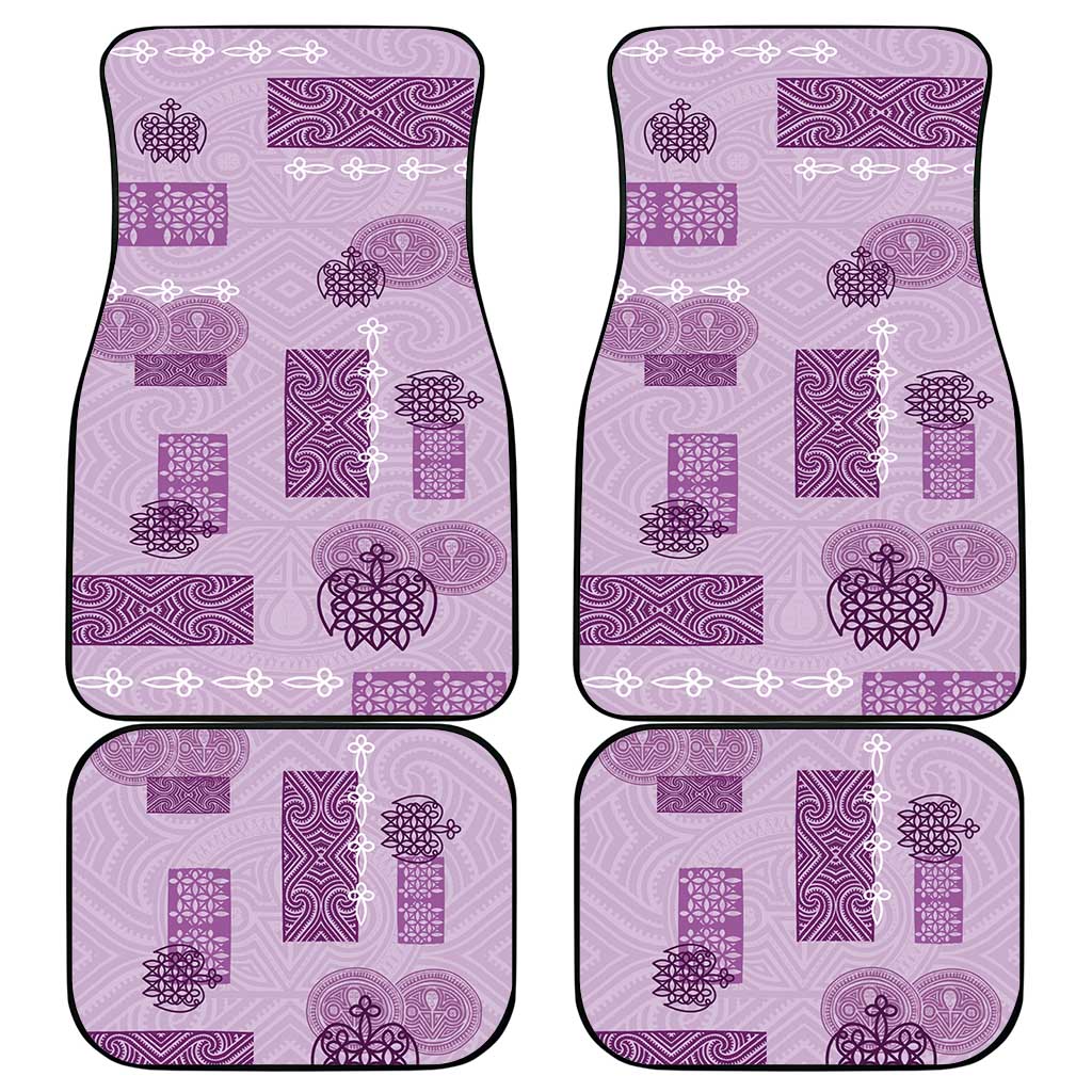 Vintage Lapita Car Mats Iconic Double Face Pattern Violet LT05 - Polynesian Pride