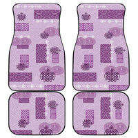Vintage Lapita Car Mats Iconic Double Face Pattern Violet LT05 - Polynesian Pride