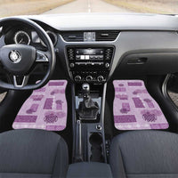 Vintage Lapita Car Mats Iconic Double Face Pattern Violet LT05 Set 2pcs - Front Violet - Polynesian Pride