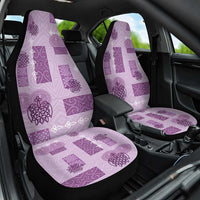 Vintage Lapita Car Seat Cover Iconic Double Face Pattern Violet LT05 One Size Violet - Polynesian Pride