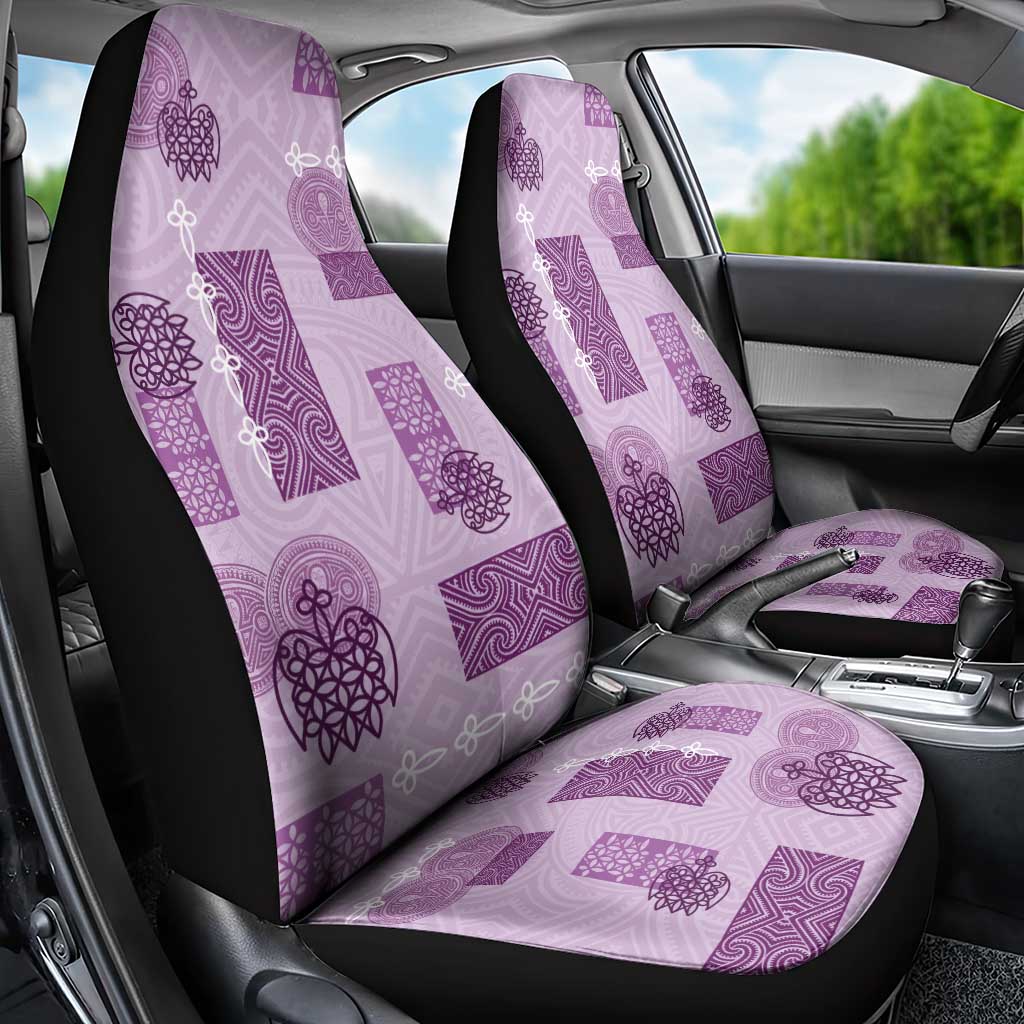 Vintage Lapita Car Seat Cover Iconic Double Face Pattern Violet LT05 - Polynesian Pride