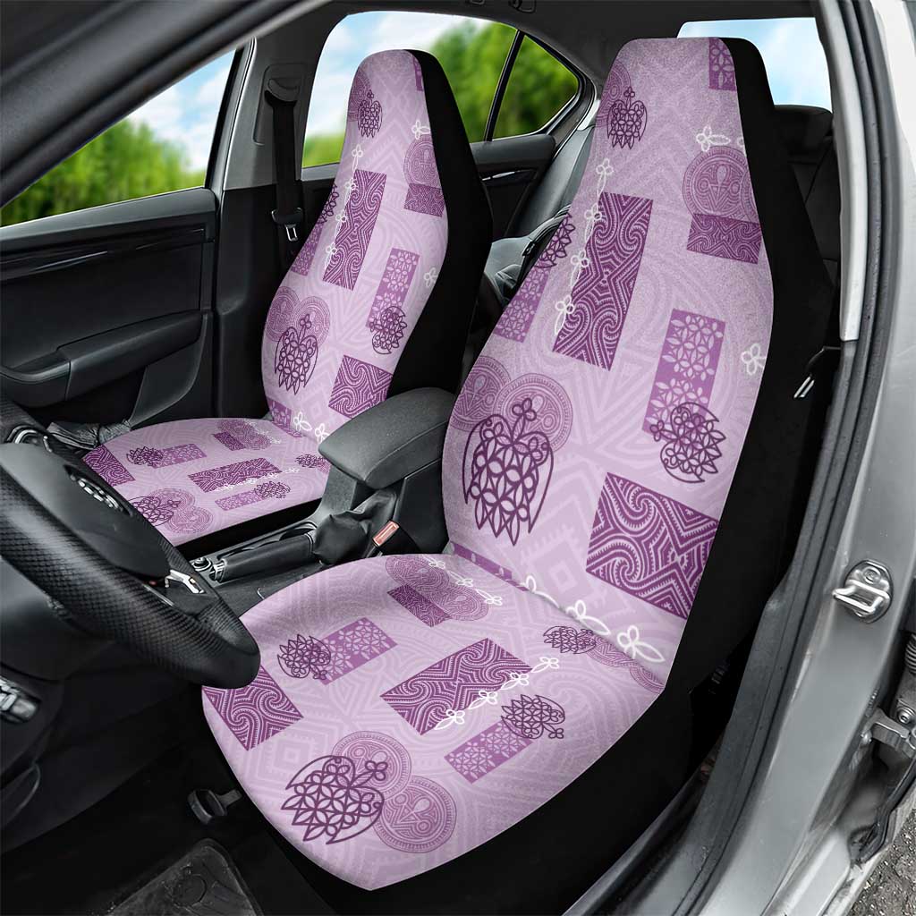 Vintage Lapita Car Seat Cover Iconic Double Face Pattern Violet LT05 - Polynesian Pride