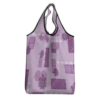 Vintage Lapita Grocery Bag Iconic Double Face Pattern Violet LT05 - Polynesian Pride