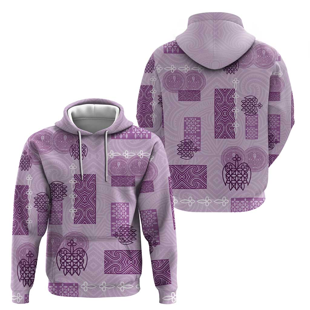 Vintage Lapita Hoodie Iconic Double Face Pattern Violet LT05 - Polynesian Pride