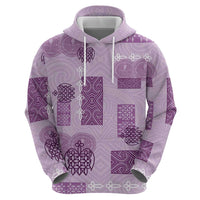 Vintage Lapita Hoodie Iconic Double Face Pattern Violet LT05 - Polynesian Pride