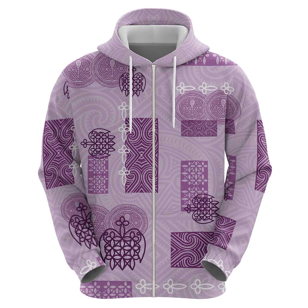 Vintage Lapita Hoodie Iconic Double Face Pattern Violet LT05 - Polynesian Pride