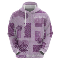 Vintage Lapita Hoodie Iconic Double Face Pattern Violet LT05 - Polynesian Pride