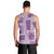 Vintage Lapita Men Tank Top Iconic Double Face Pattern Violet