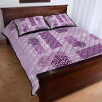 Vintage Lapita Quilt Bed Set Iconic Double Face Pattern Violet LT05 - Polynesian Pride