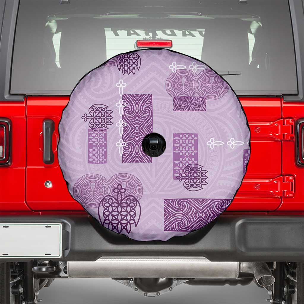 Vintage Lapita Spare Tire Cover Iconic Double Face Pattern Violet LT05 - Polynesian Pride