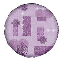 Vintage Lapita Spare Tire Cover Iconic Double Face Pattern Violet LT05 - Polynesian Pride